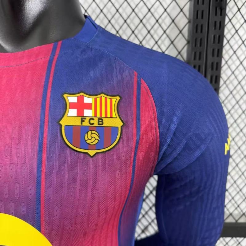 Player 2025-26 Barcelona Home Long sleeves Football jersey
