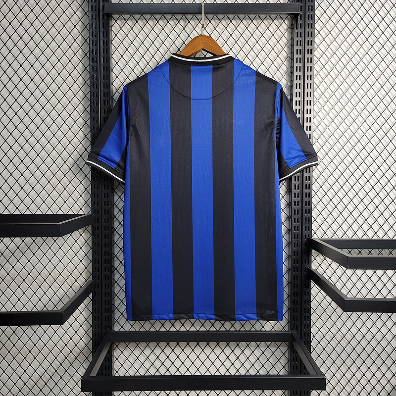 Retro UCL 2009-10 Inter Milan Home retro J.ZANETTI SNEIJDER BALOTELLI MILITO ETO'O Football jersey