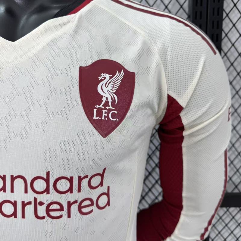 Player 2025-26 Liverpool Away Long sleeves Football jersey