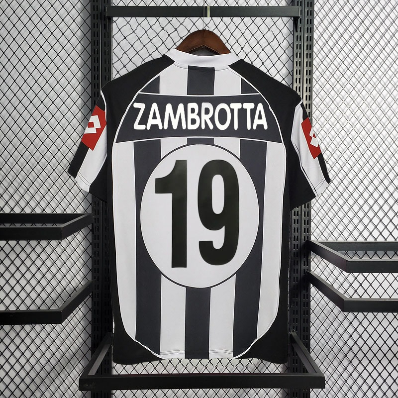 Retro 2002-03 Juventus home Retro ZAMBROTTA DEL PIERO NEDVED Football jersey
