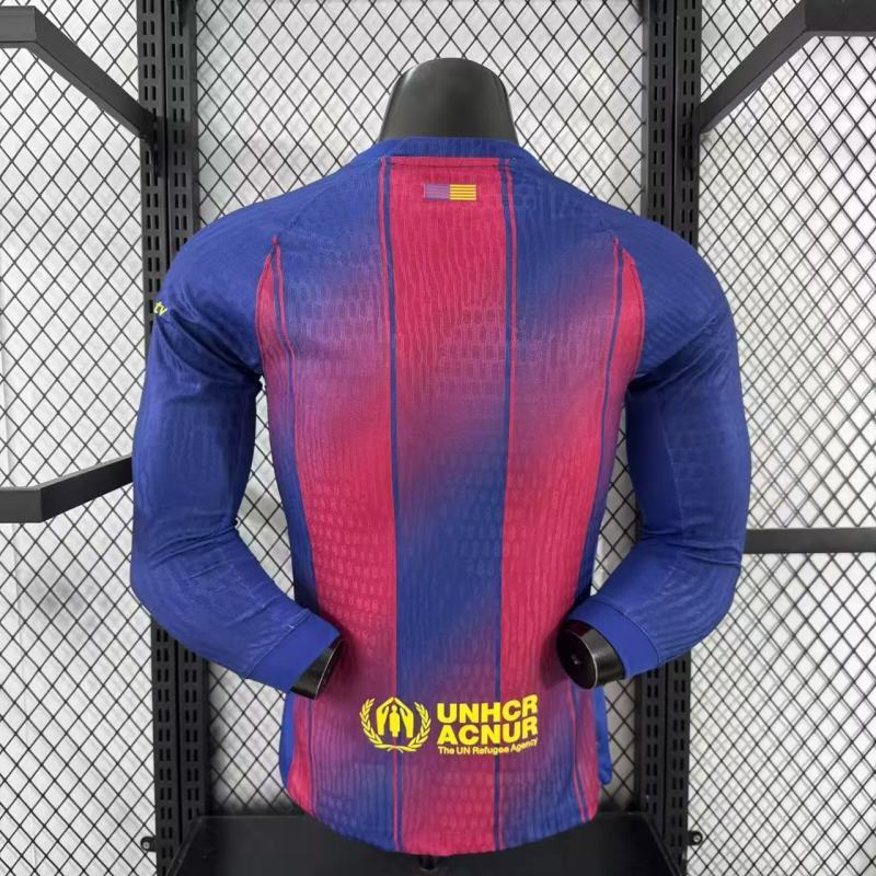 Player 2025-26 Barcelona Home PLAY Long sleeves Football jersey