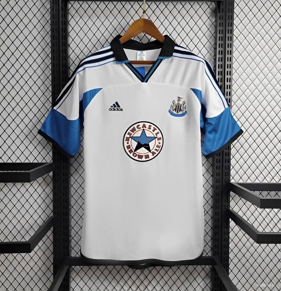 Retro 1999-00 Newcastle United Away retro White Football jersey