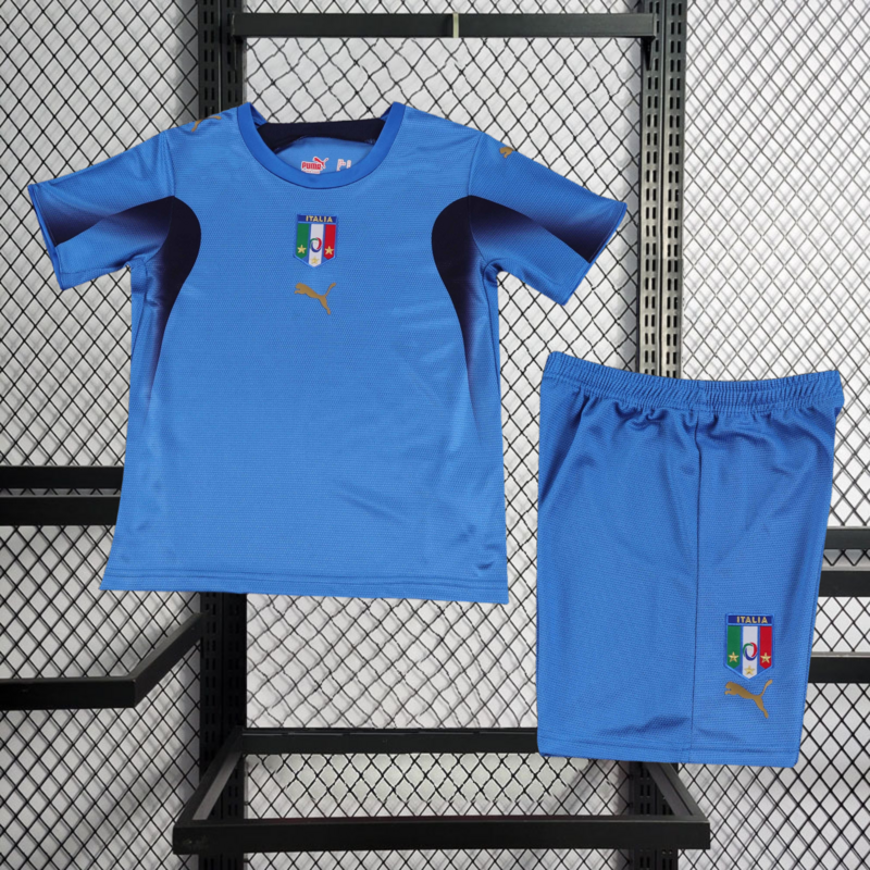 Retro Kids 2006 Kids Italy Home Retro Football jersey