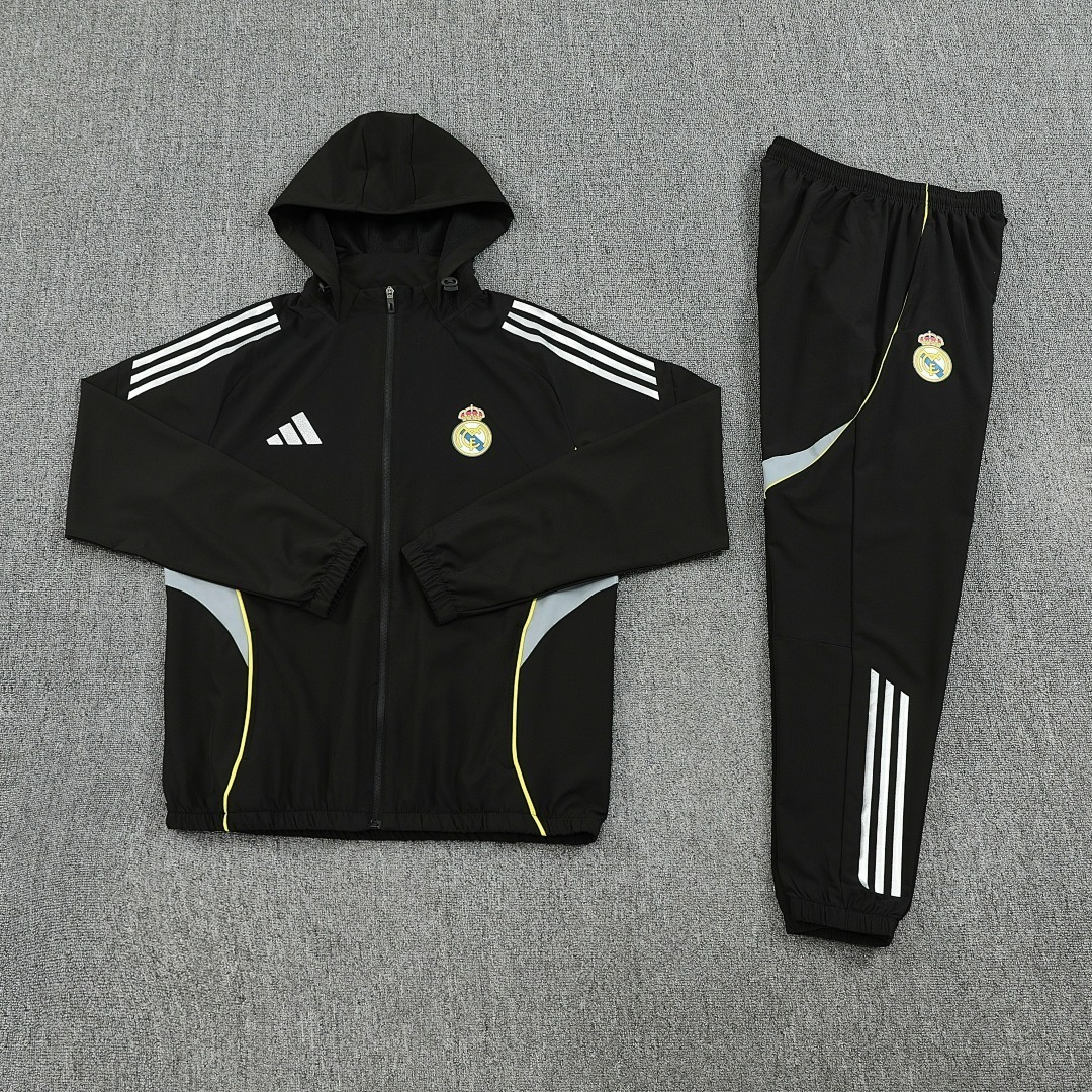 2025-26 Real Madrid Hooded Jacket Set
