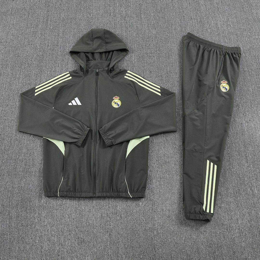 2025-26 Real Madrid Hooded Jacket Set