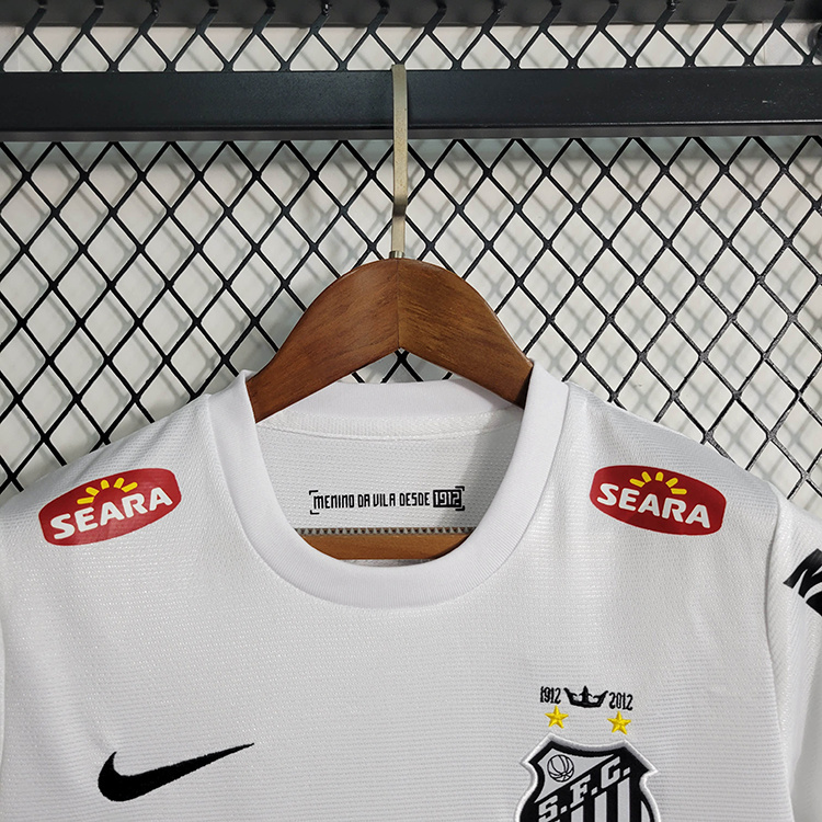 Retro Kids 2011-12 kids Santos home Retro football jersey