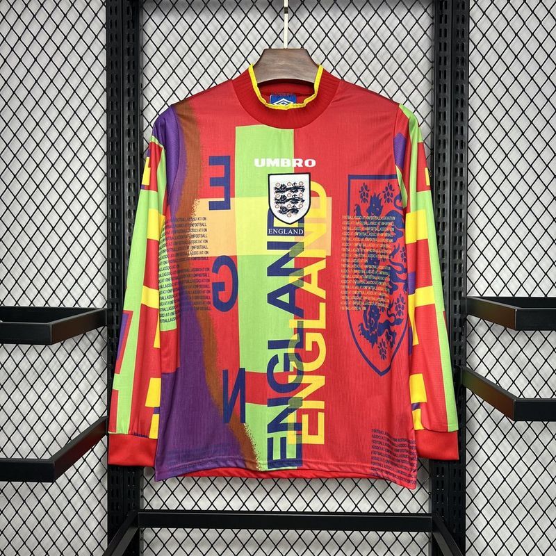 Retro 1995-96 England Retro goalkeeper Long Football jersey