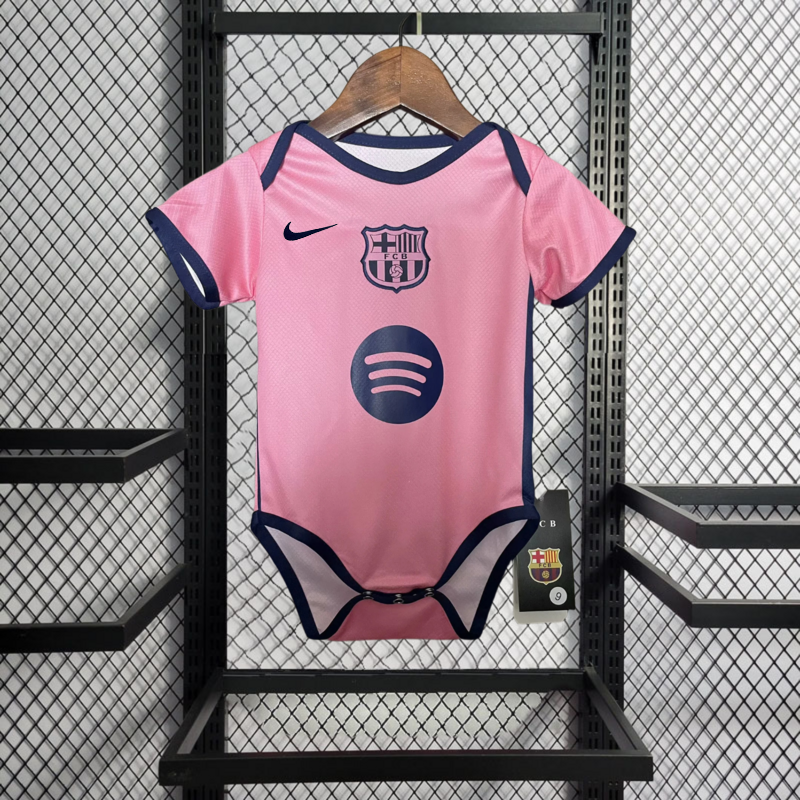2025-26 Baby Barcelona pink Football jersey