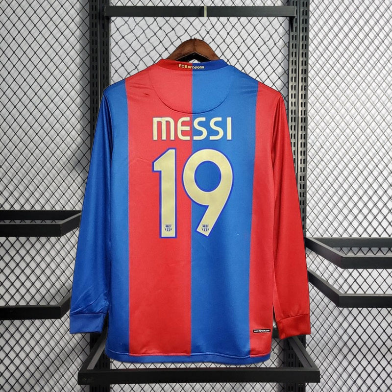 Retro 2006-07 FC Barcelona home Retro Long sleeve XAVI MESSI RONALDINHO DECO ETO'O Football jersey