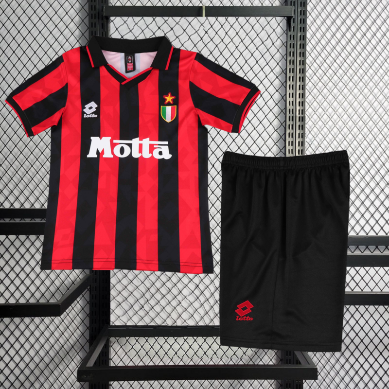 Retro kids 1993-94 KIDS AC Milan Home retro Football jersey