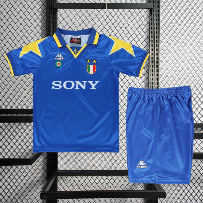 Retro 1995-97 KIDS Juventus away Retro kids Del Piero Lombardo Vialli Conte Di Livio ZIDANE Football jersey
