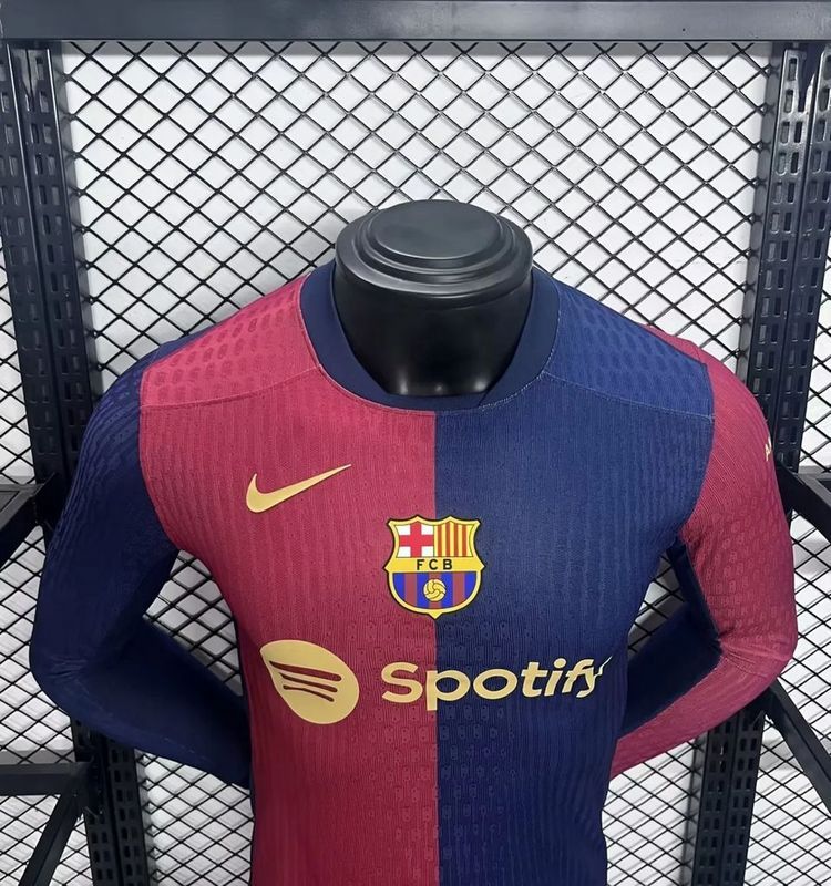 2024-25 Player Barcelona home long sleeve Football jersey