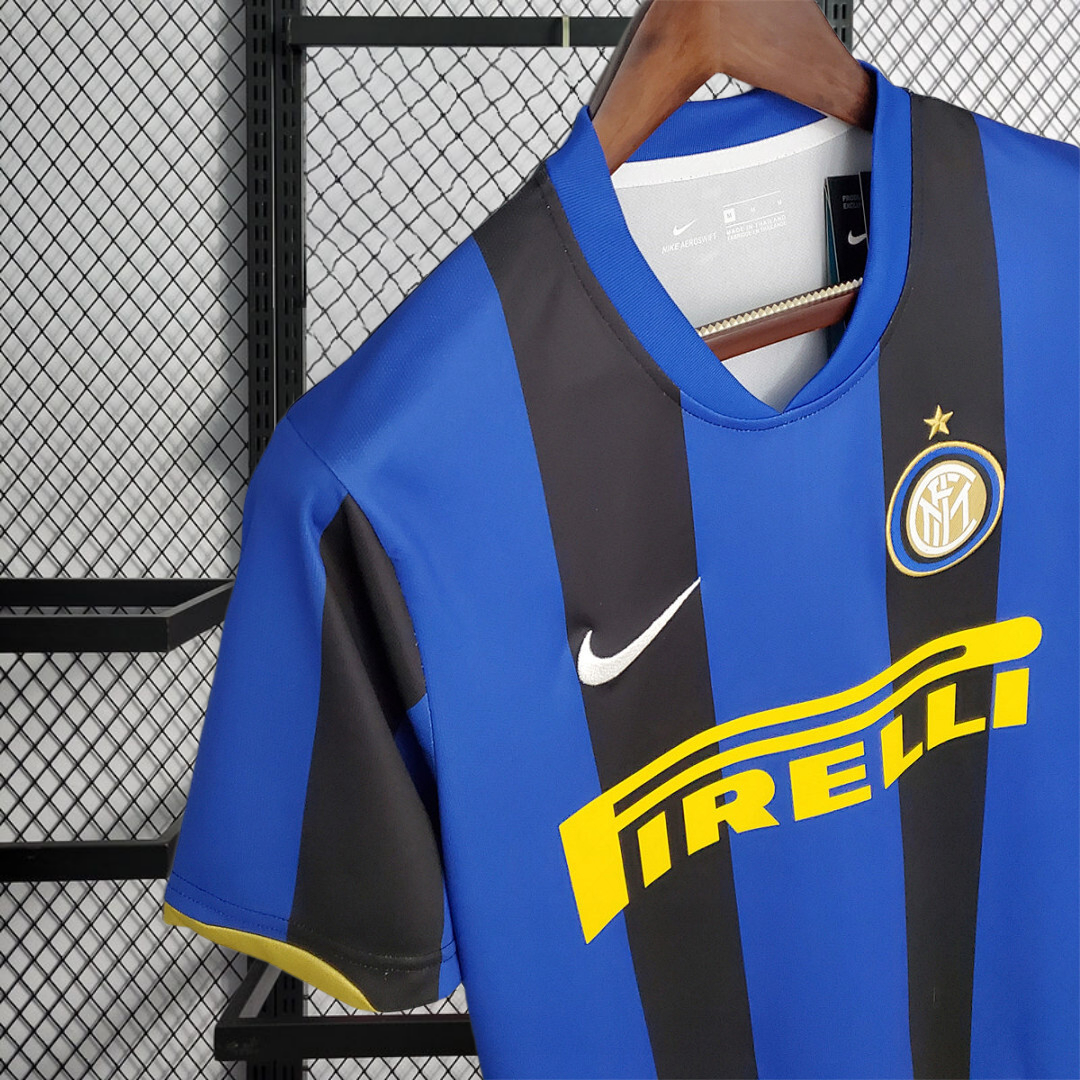 Retro 2008-09 Inter Milan home Retro J. ZANETTI IBRAHIMOVIC FIGO BALOTELLI Football jersey