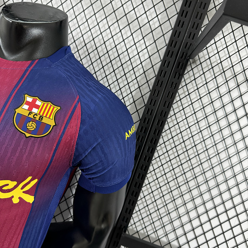 player 2025-26 Barcelona Travis Scott to feature on the Clásico jersey in conjunction with Spotify Football jersey