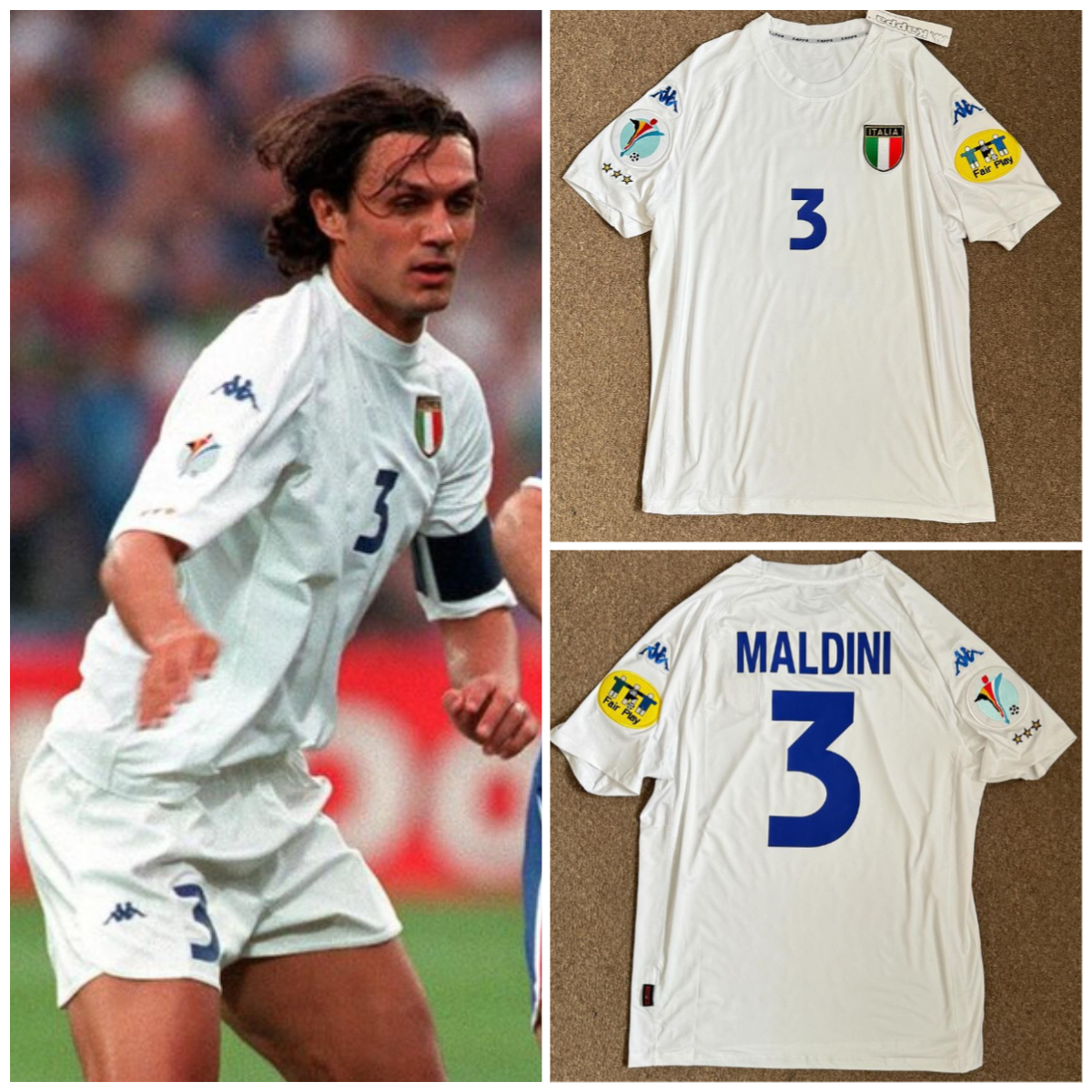 Retro 2000 Italy Away Retro White Football jersey