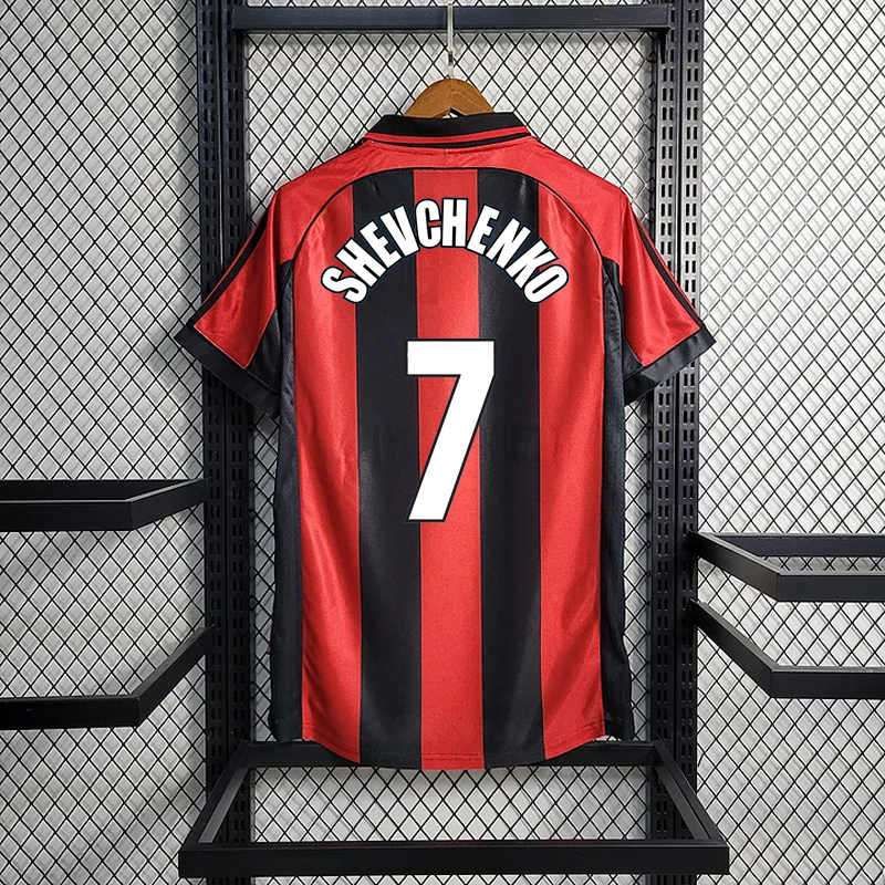 Retro 1998-99 AC Milan Home Retro SHEVCHENKO ALBERTINI BOBAN BIERHOFF MALDINI Football jersey