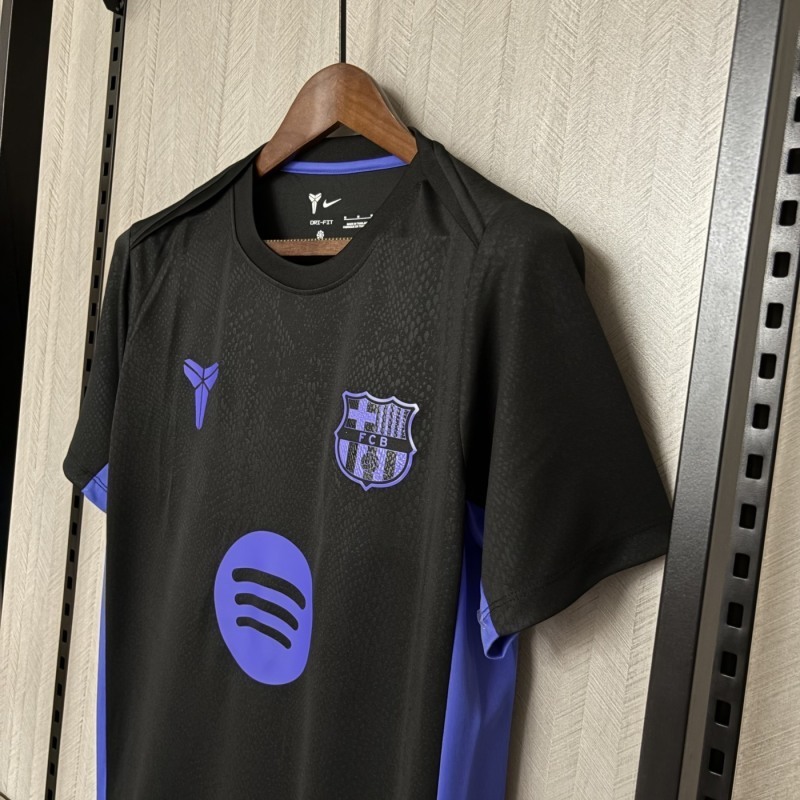 2025-26 Barcelona Away black Football jersey