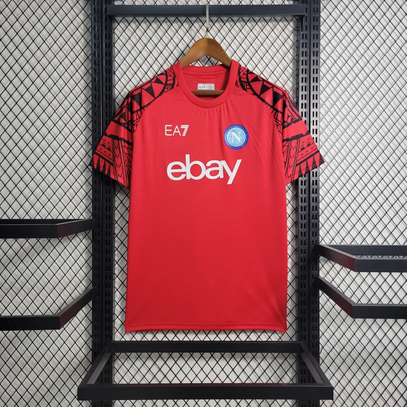 2023-24 Napoli Red Training Football jersey