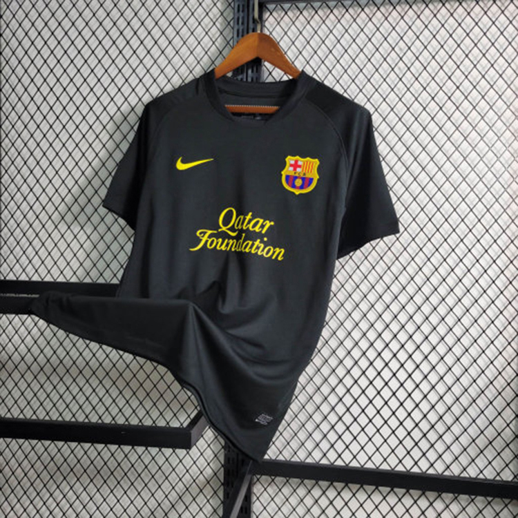 Retro 2011-12 Barcelona Away Retro MESSI PIQUE  XAVI A.INISTA PUYOL  DAVID VILLA Football jersey