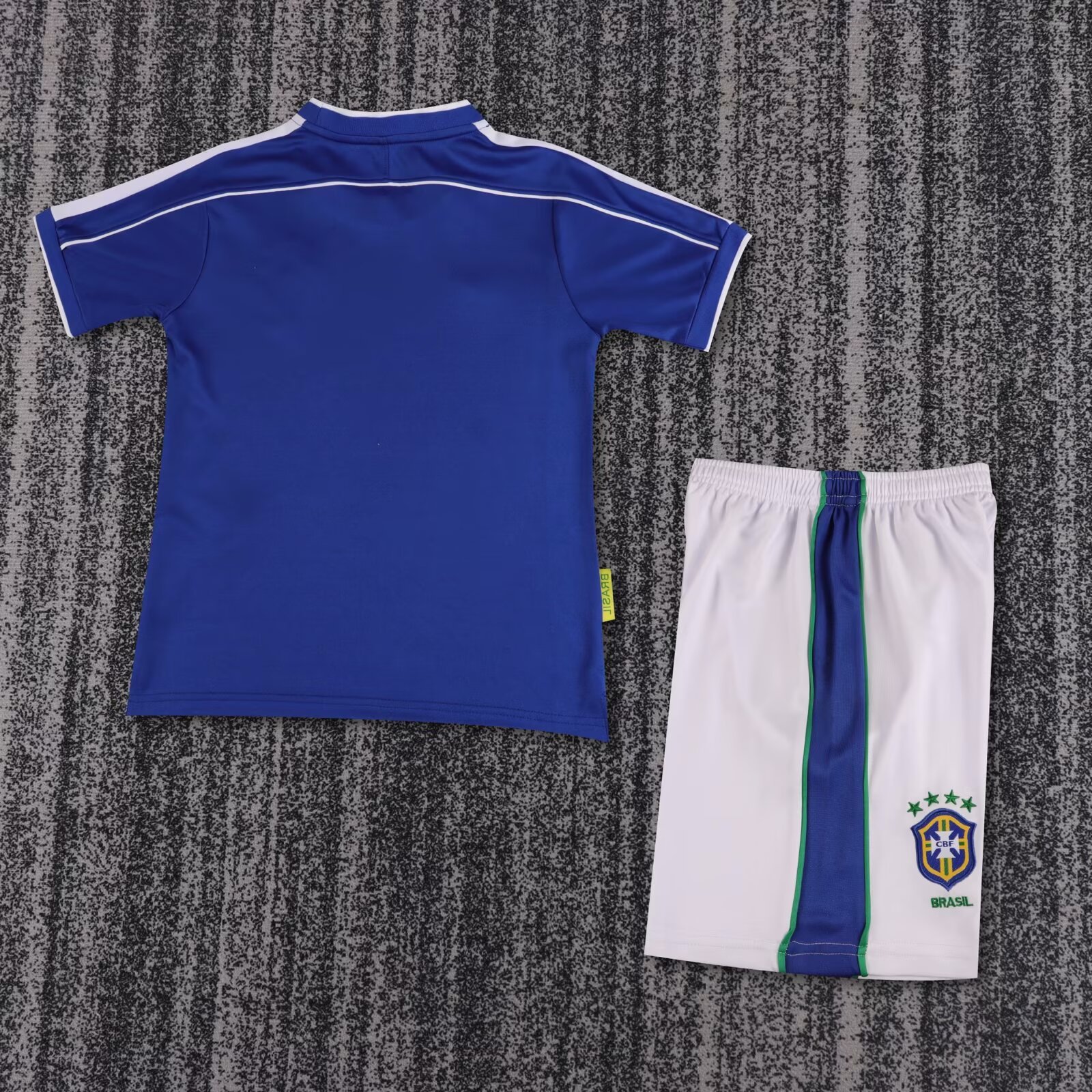 retro kids 1998 kids Brazil Away retro football jersey