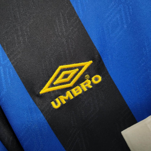 Retro 1995-96 Inter Milan Home Retro R.CARLOS #6 Centofanti #9 Carbone #10 Football jersey