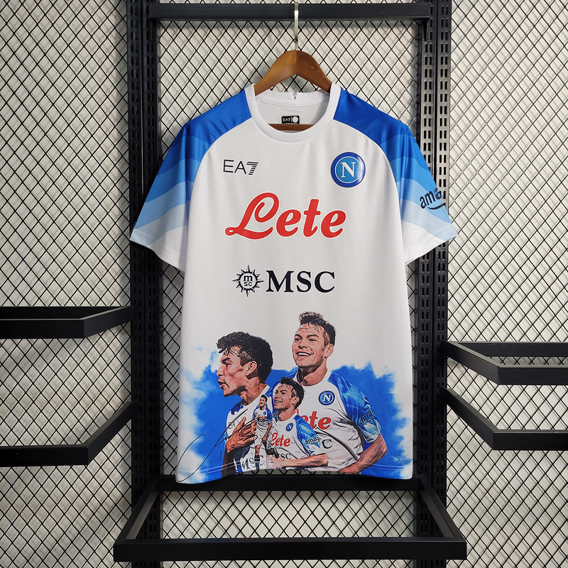 2023-24 Napoli Champions Edition White Football jersey