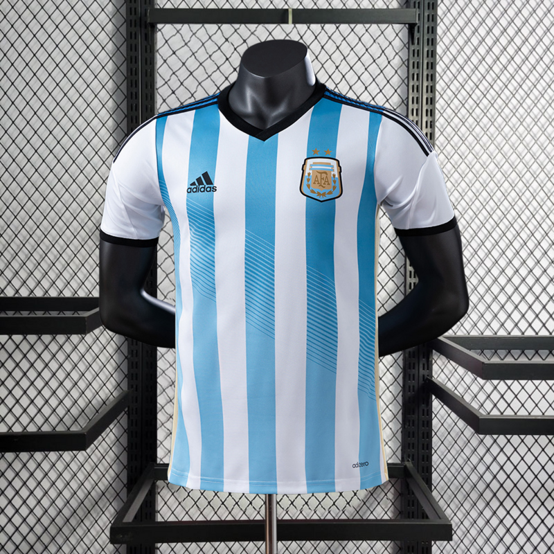 Player Retro 2014 Argentina Home Retro Football jersey