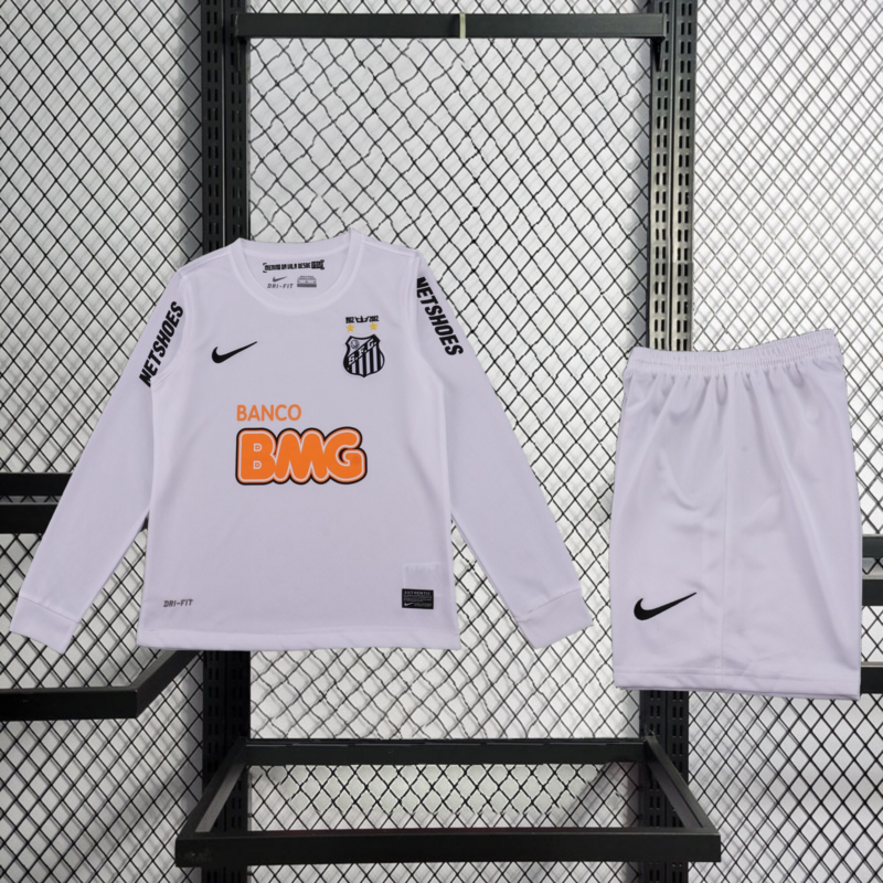 Retro Kids 2011-12 kids Santos home Retro football jersey