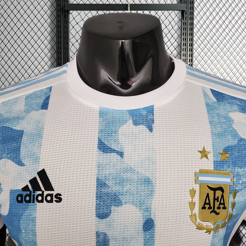 Retro player 2020-21 Argentina Home retro MESSI football jersey