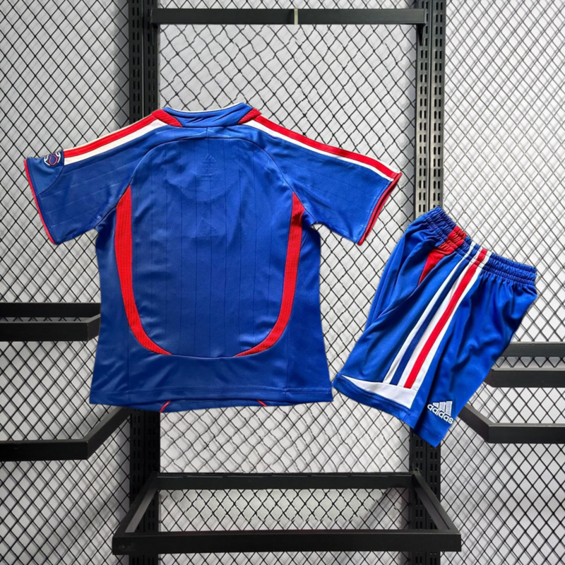 Retro KIDS 2006 KIDS France Home Retro 10#ZIDANE HENRY VIEIRA ZIDANE SOSANNAH Football jersey