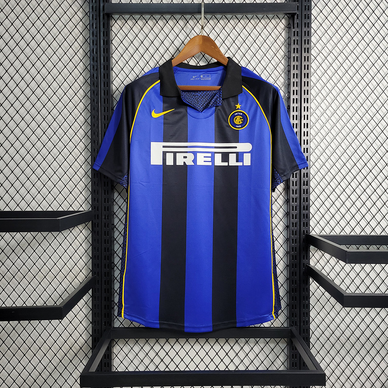 Retro 2001-02 Inter Milan Home Retro KALLON RONALDO RECOBA SEEDORF Football jersey