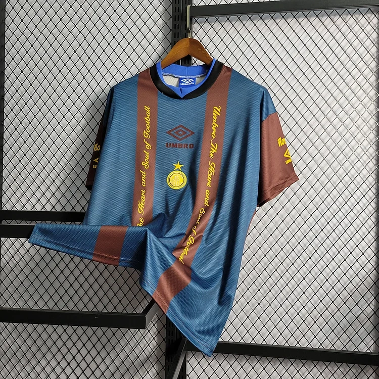 Retro 1994-95 Inter Milan Retro Training Red Blue Football jersey