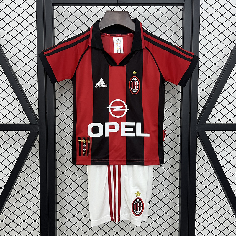Retro kids 1998-99 KIDS AC Milan Home Retro SHEVCHENKO ALBERTINI BOBAN BIERHOFF MALDINI Football jersey