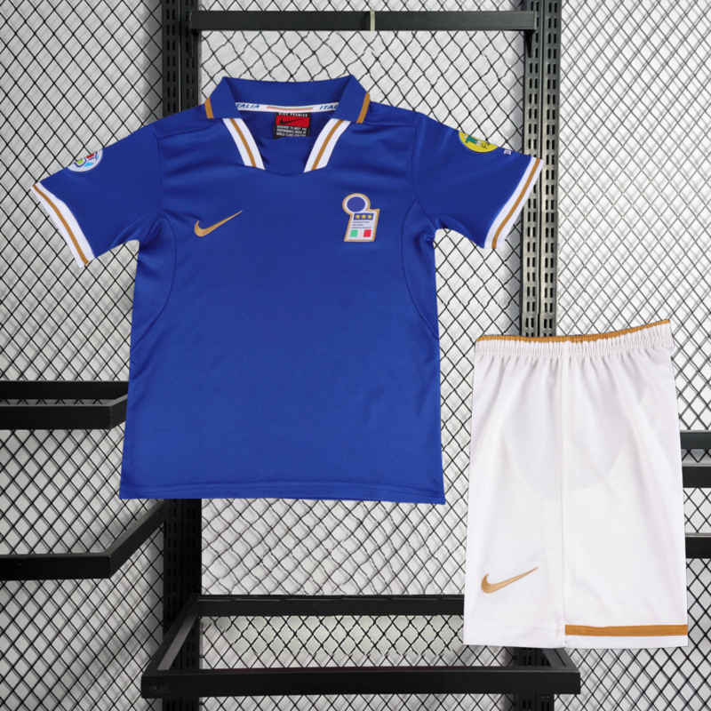Retro 1996 Italy home Retro MALDINI ZOLA DI MATTEO DEL PIERO Kids Football jersey
