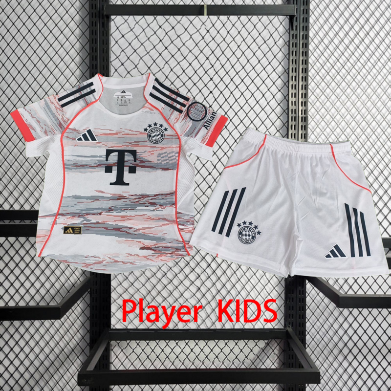 Player 2025-26 Bayern Munchen Away Kids football jersey Player KIDS