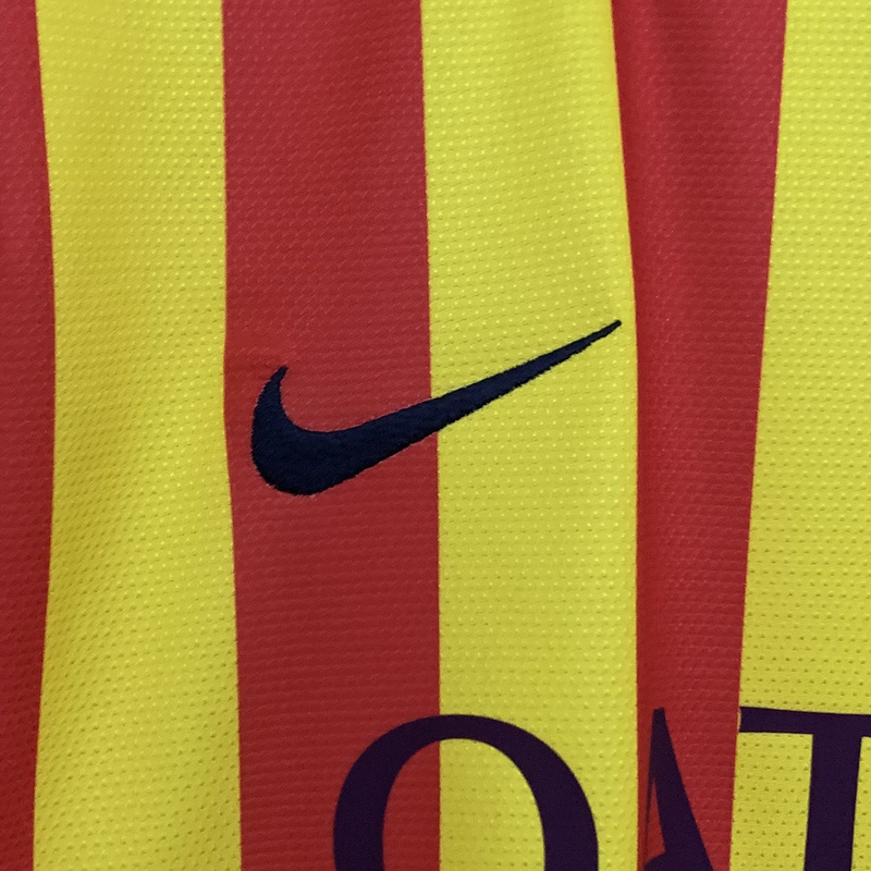 Retro 2013-14 Barcelona away Retro MESSI PIQUE XAVI A.INISTA PUYOL Football jersey