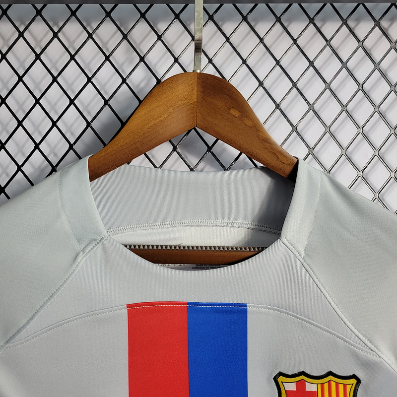 2022-23 Barcelona third away LEWANDOWSKI O.DEMBELE PEDRI PATRI JORDI ALBA Football jersey