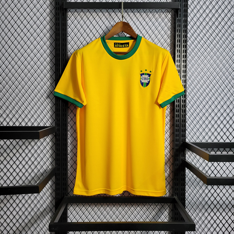 Retro 1970-1972 Brazil Home retro Football jersey