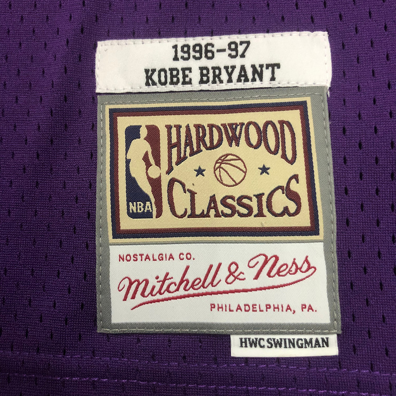 1996-97 NBA Lakers  8 BRYANT Basketball Jersey