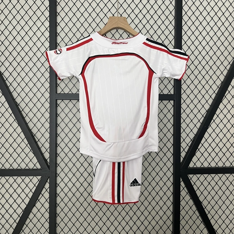retro Kids 2006-07 Kids AC Milan retro Champions League away kids football jersey