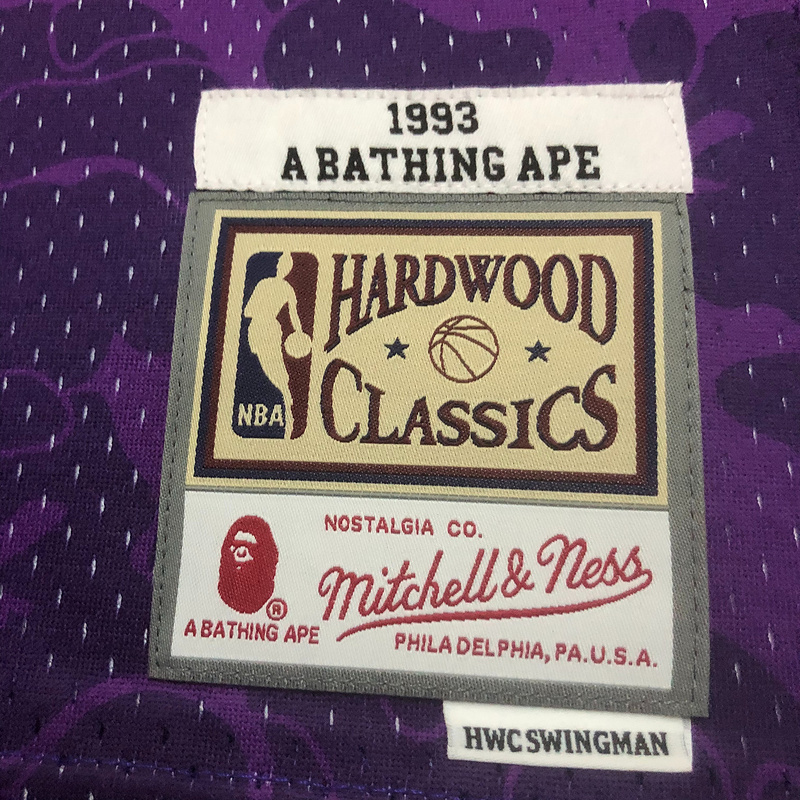 1996-97 NBA Lakers  93 BAPE Basketball Jersey
