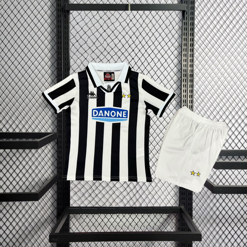 Retro KIDS 1994-95 KIDS Juventus Home Retro Del Piero Lombardo Vialli Conte Di Livio ZIDANE Football jersey