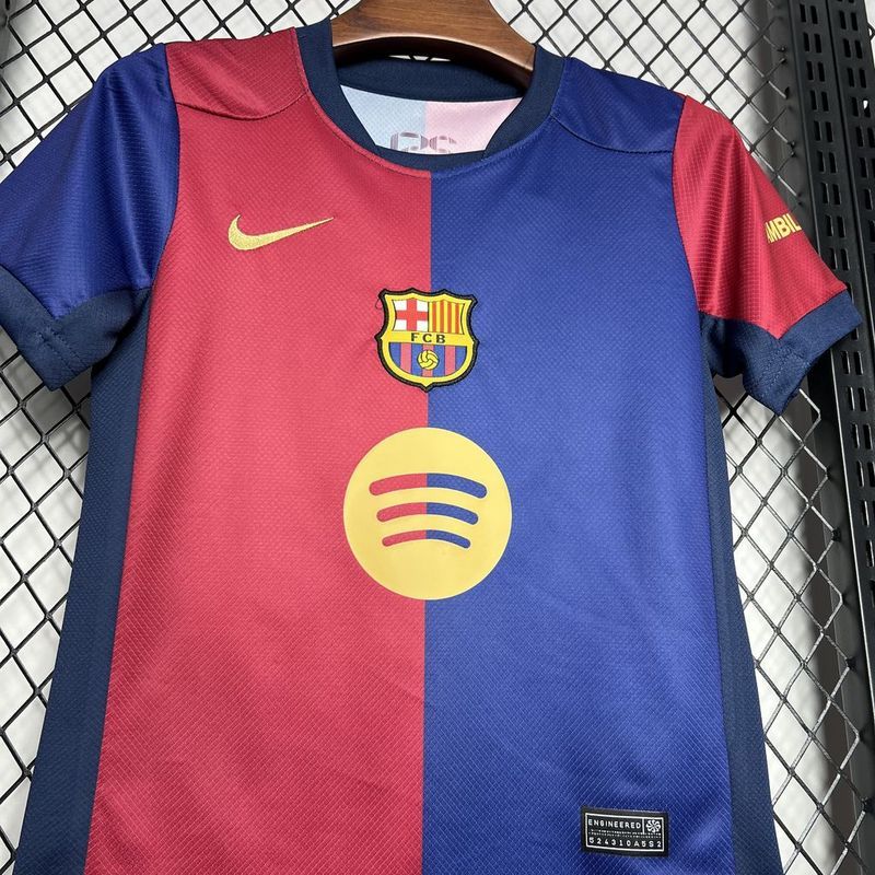 2024-25 Barcelona Home Kids KitFootball jersey