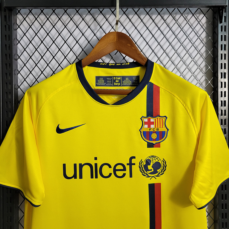 Retro 2008-09 Barcelona Away Retro MESSI PIQUE ETO'O XAVI A.INISTA ETO'O HENRY Football jersey