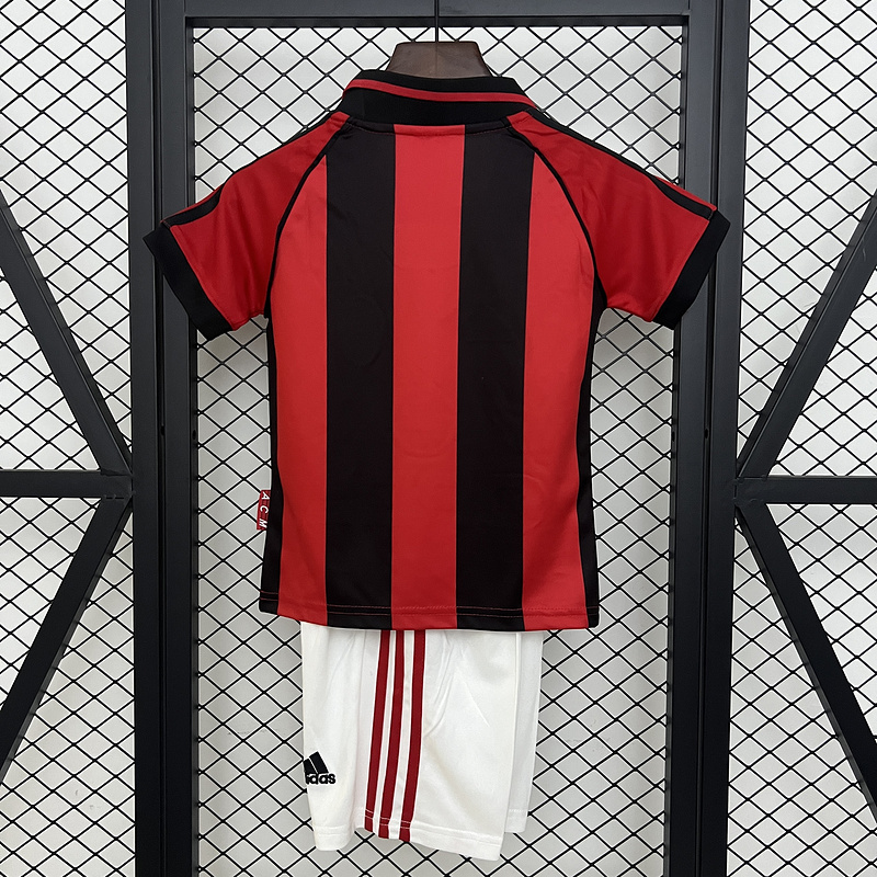 Retro kids 1998-99 KIDS AC Milan Home Retro SHEVCHENKO ALBERTINI BOBAN BIERHOFF MALDINI Football jersey