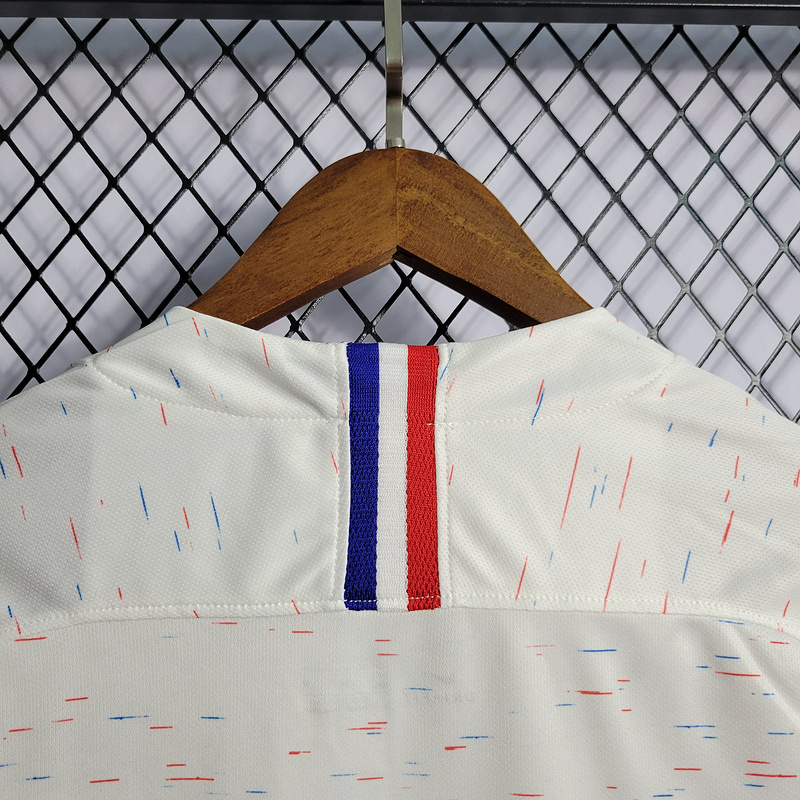 Retro 2018 France away Retro white Mbappe #10 Griezmann Coman Kante Pogba Soccer Jersey