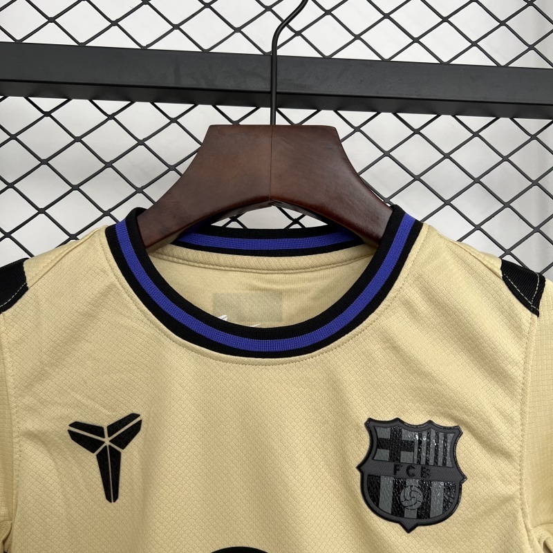 2025-26 Barcelona Away kids Football jersey
