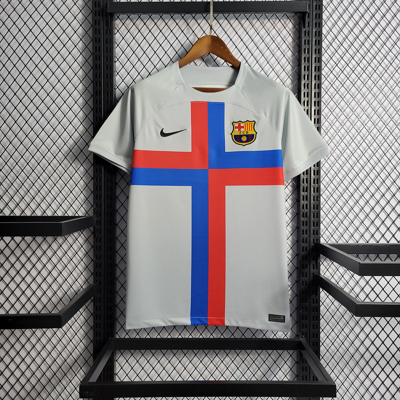2022-23 Barcelona third away LEWANDOWSKI O.DEMBELE PEDRI PATRI JORDI ALBA Football jersey
