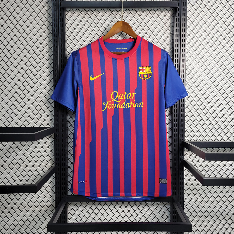 Retro 2011-12 Barcelona Home Retro MESSI PIQUE XAVI A.INISTA PUYOL Football jersey DAVID VILLA