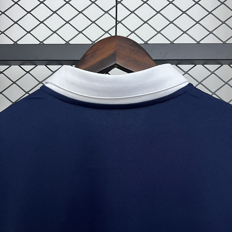 Retro 2014 France Home Retro Long sleeve Football jersey